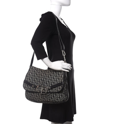 Christian Dior Monogram Flap Messenger Navy Blue 2 of 12