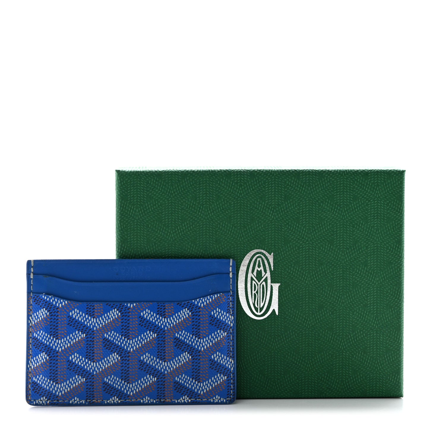 Goyardine Saint Sulpice Card Holder Sky Blue