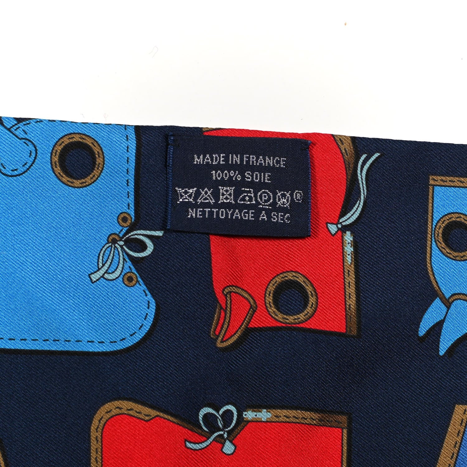 Hermes Silk Camails Maxi Twilly Marine Rouge Cobalt 2 of 4