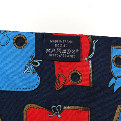 Hermes Silk Camails Maxi Twilly Marine Rouge Cobalt 2 of 4