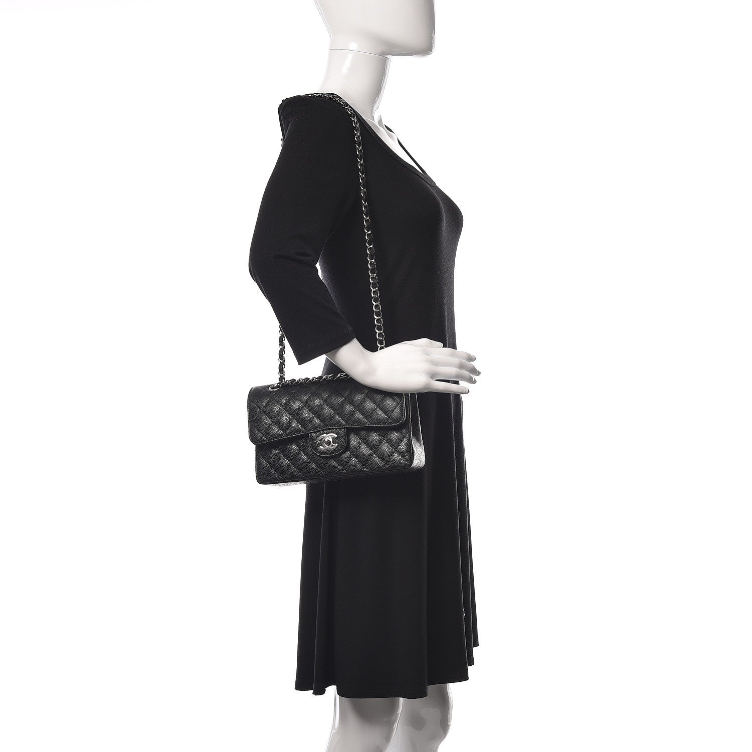 Chanel Caviar Quilted Small Double Flap Black 2 of 11