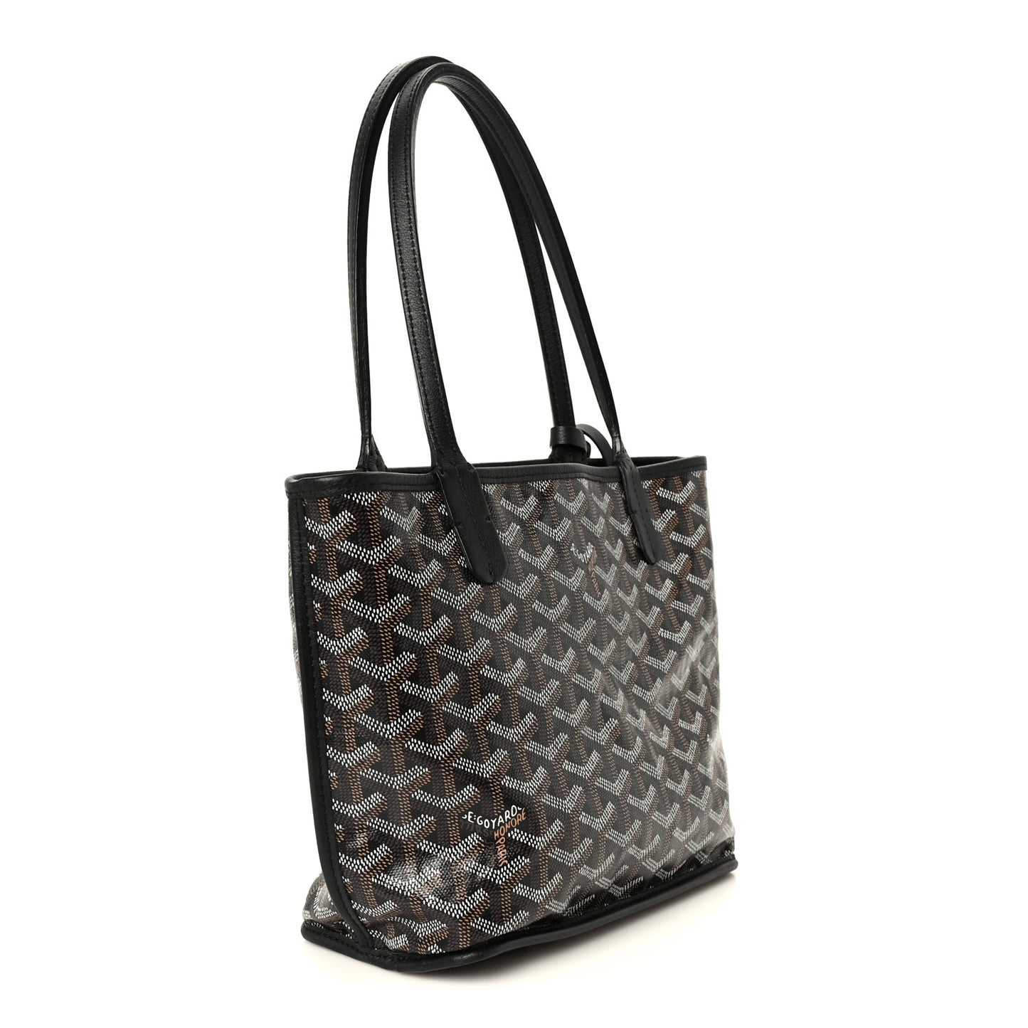 Goyardine Reversible Mini Anjou Black