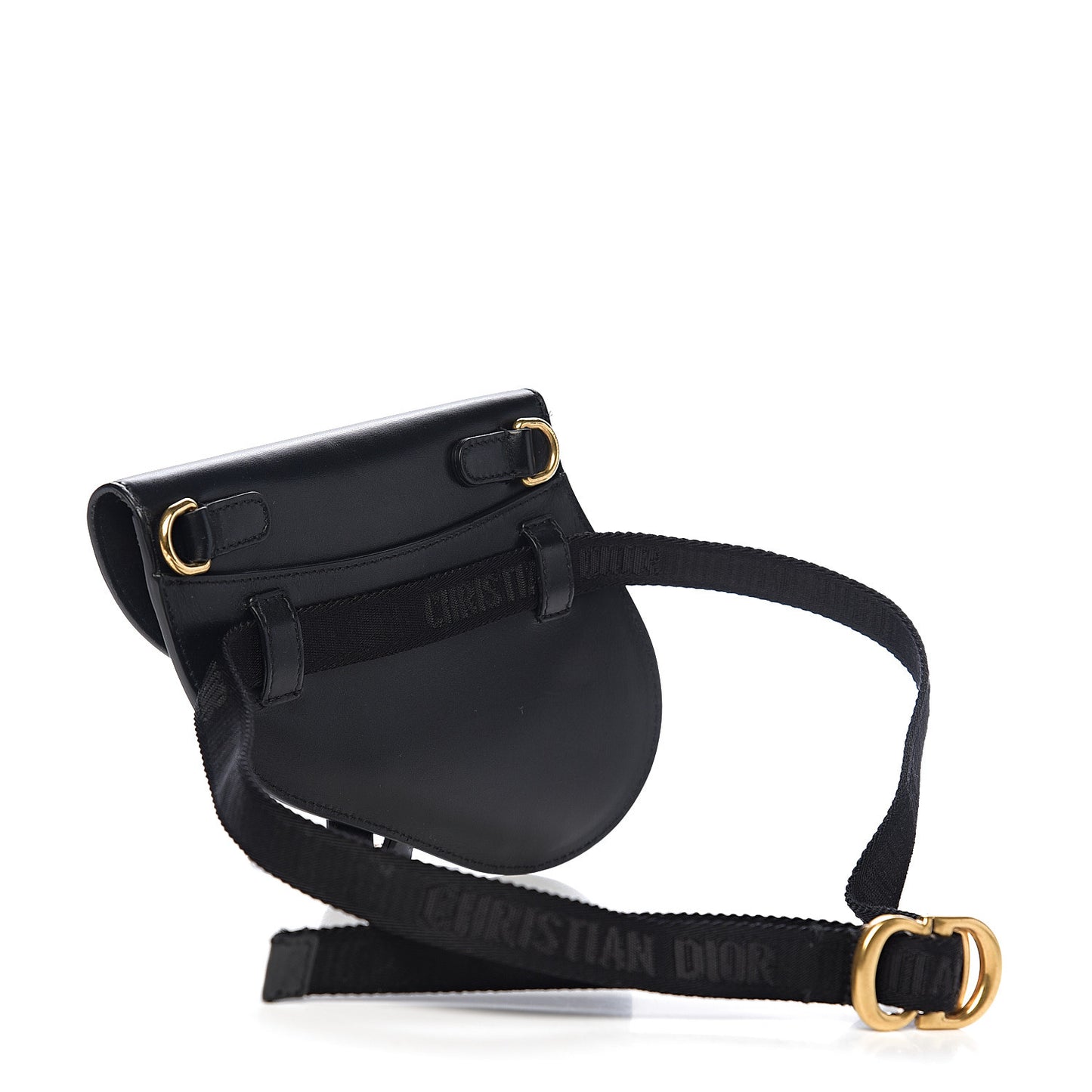 Calfskin Saddle Belt Bag Black