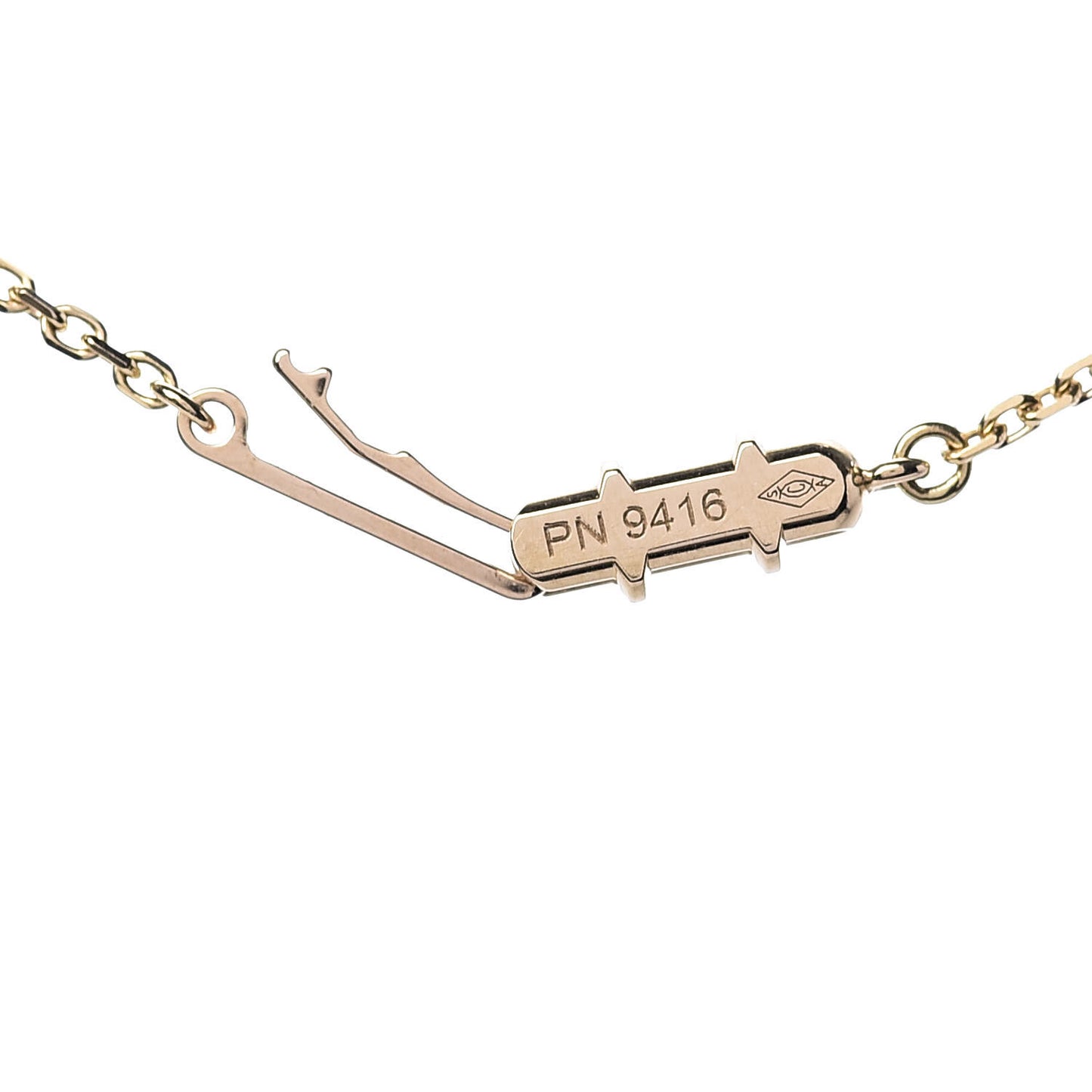 18K Yellow Gold Diamond Hearts And Symbols Pendant Necklace
