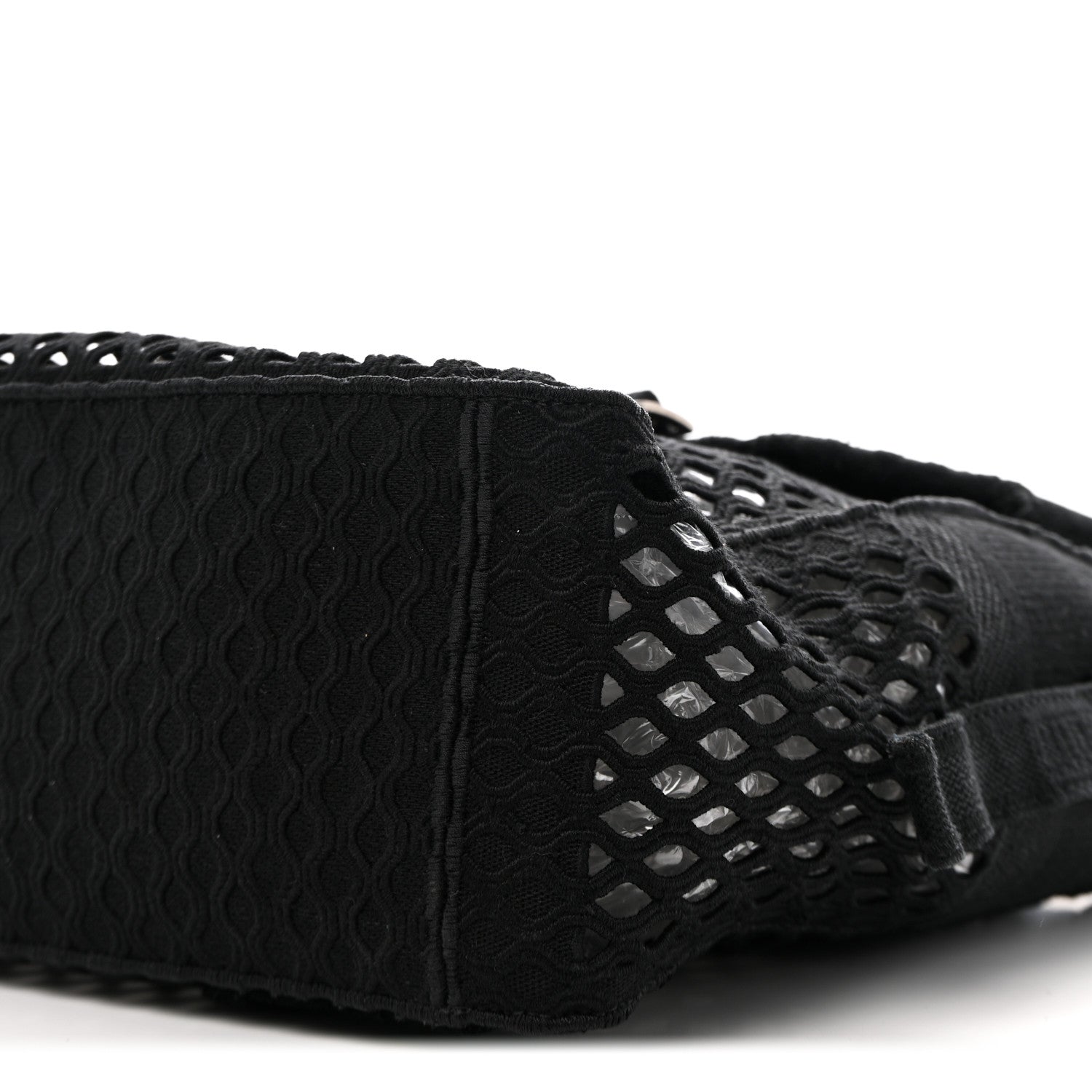 Christian Dior Canvas Embroidered Mesh Diorcamp Messenger Black 10 of 11