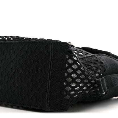 Christian Dior Canvas Embroidered Mesh Diorcamp Messenger Black 10 of 11