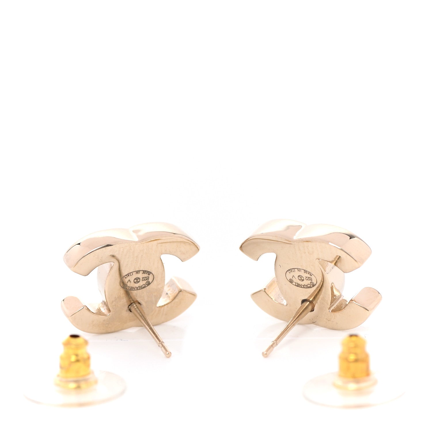 Chanel Metal CC Turnlock Earrings Gold 3 of 4