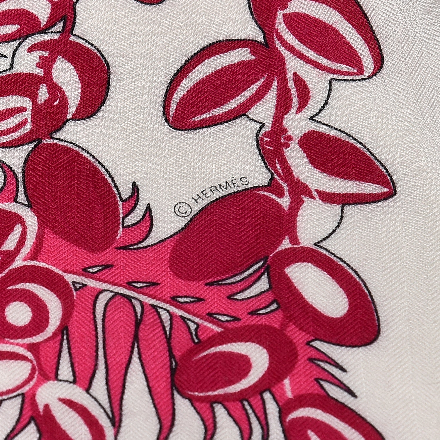 Hermes Cashmere Silk Mythiques Phoenix Coloriage Shawl 140 White Rose Black 6 of 7