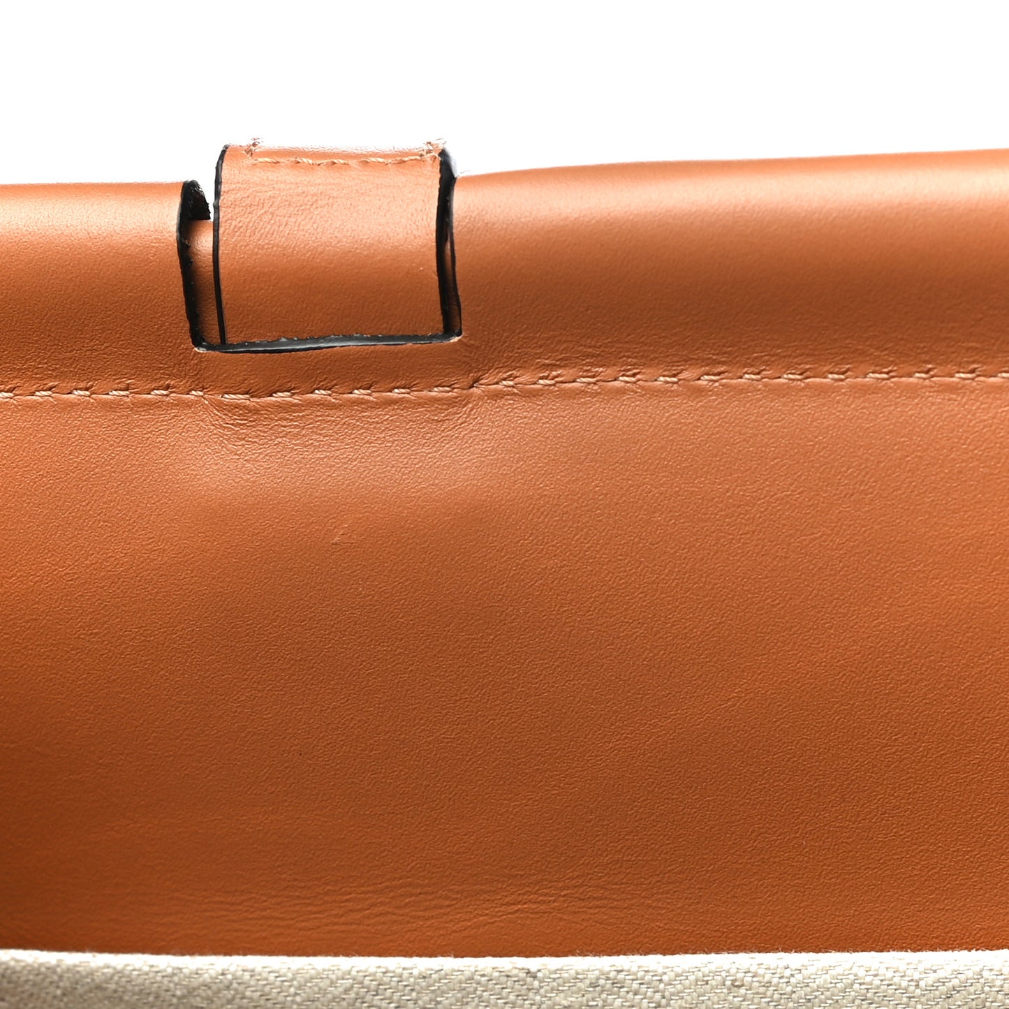 Grained Calfskin Cushion Tote Tan