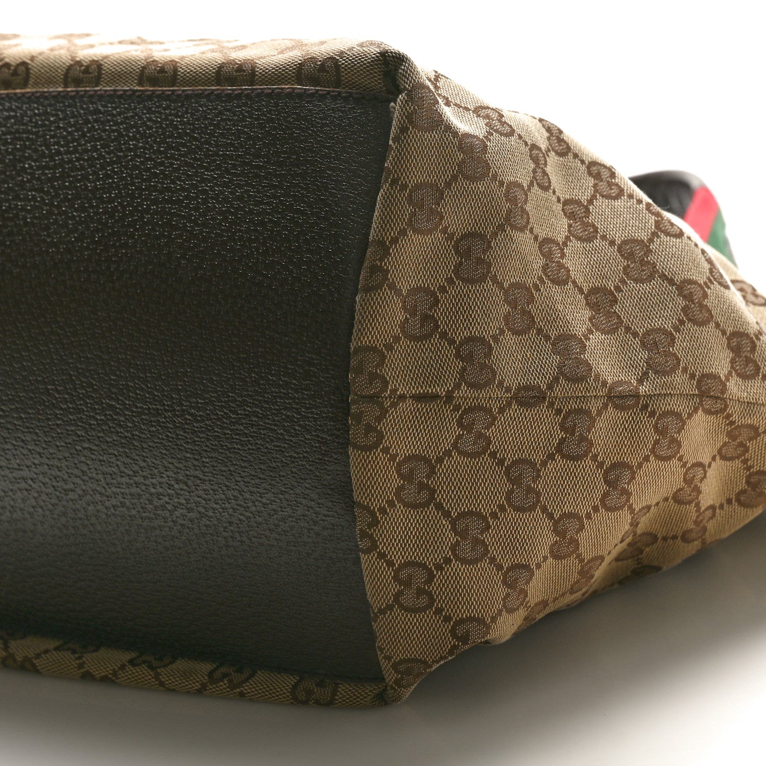 Gucci GG Monogram Medium Web Handle Bucket Dark Brown 10 of 13