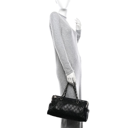 Chanel Lambskin Woven Medium Ultimate Soft Sombrero Bag Black 2 of 12