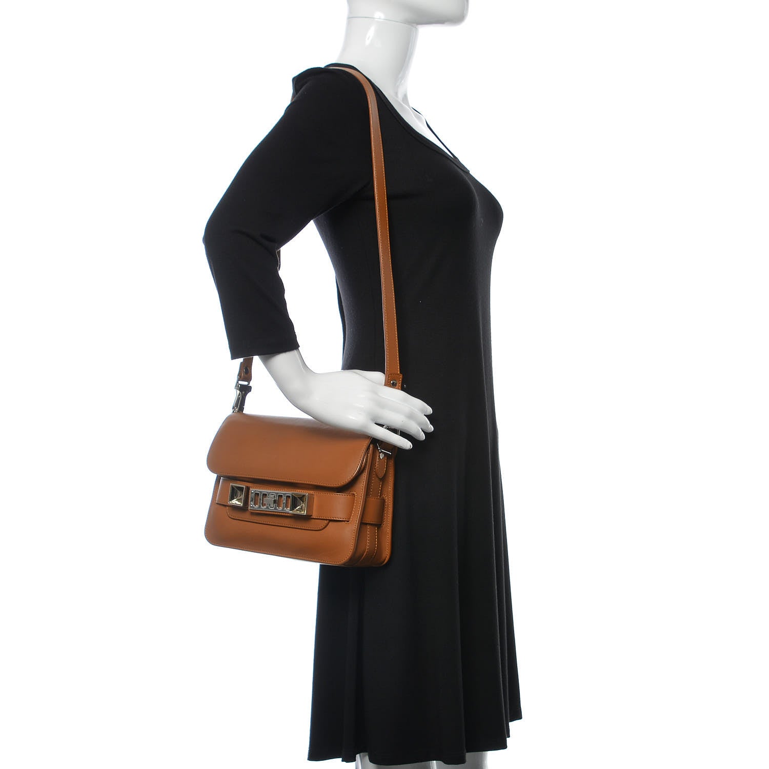 Proenza Schouler Smooth Calfskin Mini PS11 Classic Shoulder Bag Caramel 2 of 14