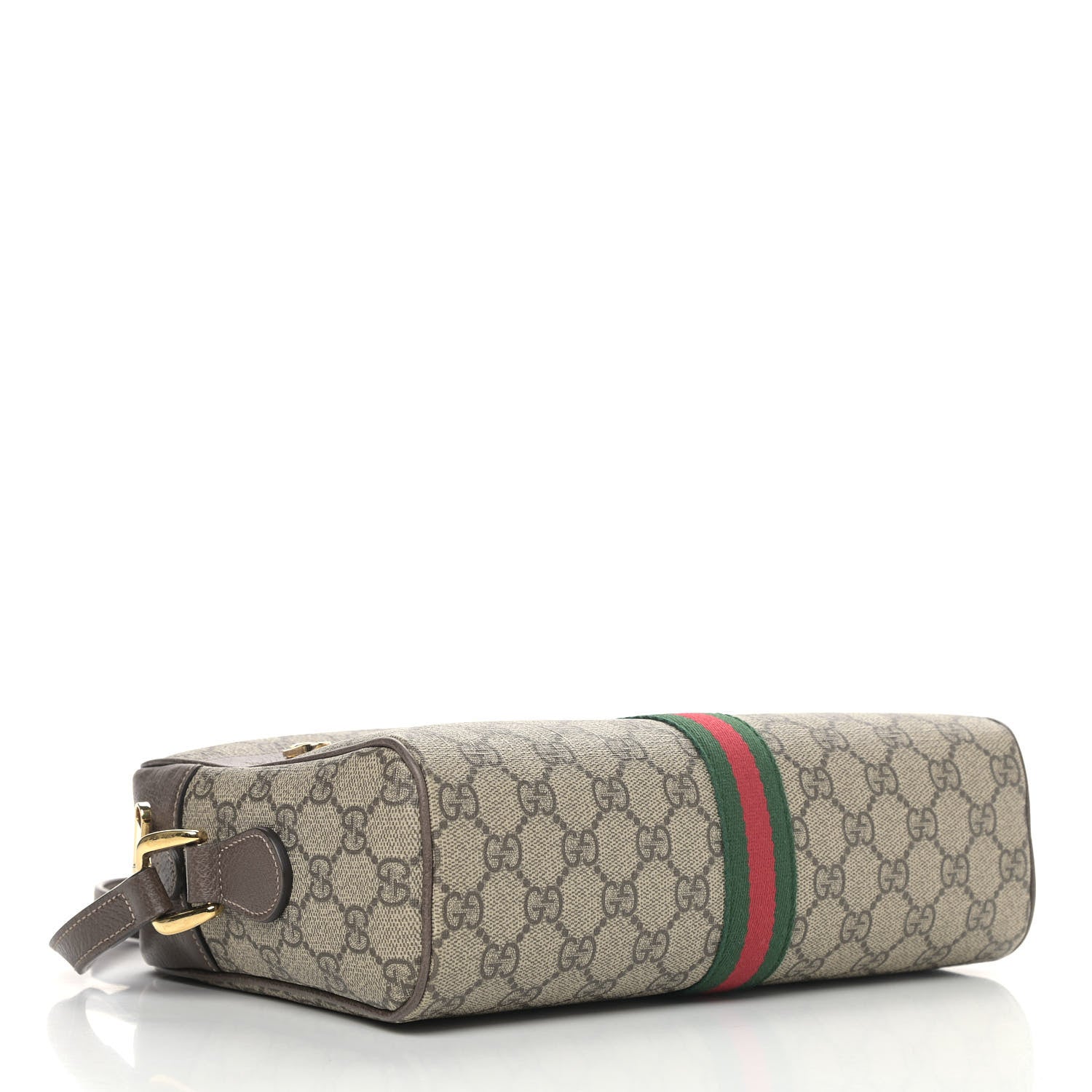 Gucci GG Supreme Monogram Web Small Ophidia Shoulder Bag Brown 4 of 9