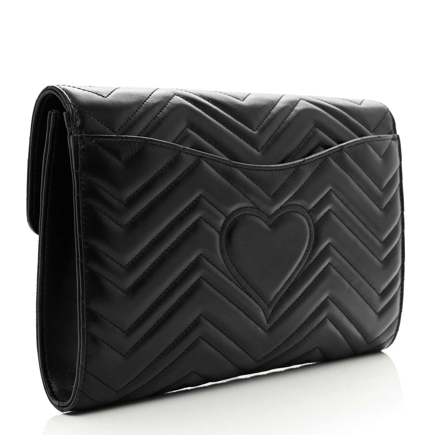 Gucci Calfskin Matelasse GG Marmont Clutch Black 3 of 7