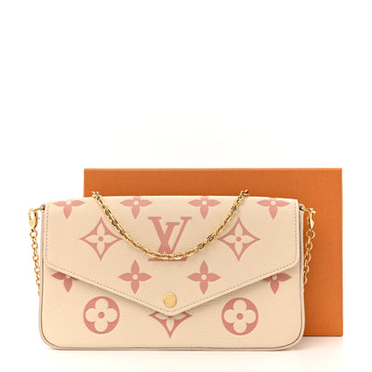 Louis Vuitton Empreinte Monogram Giant By The Pool Felicie Pochette Chain Wallet Creme Rose Trianon 12 of 12