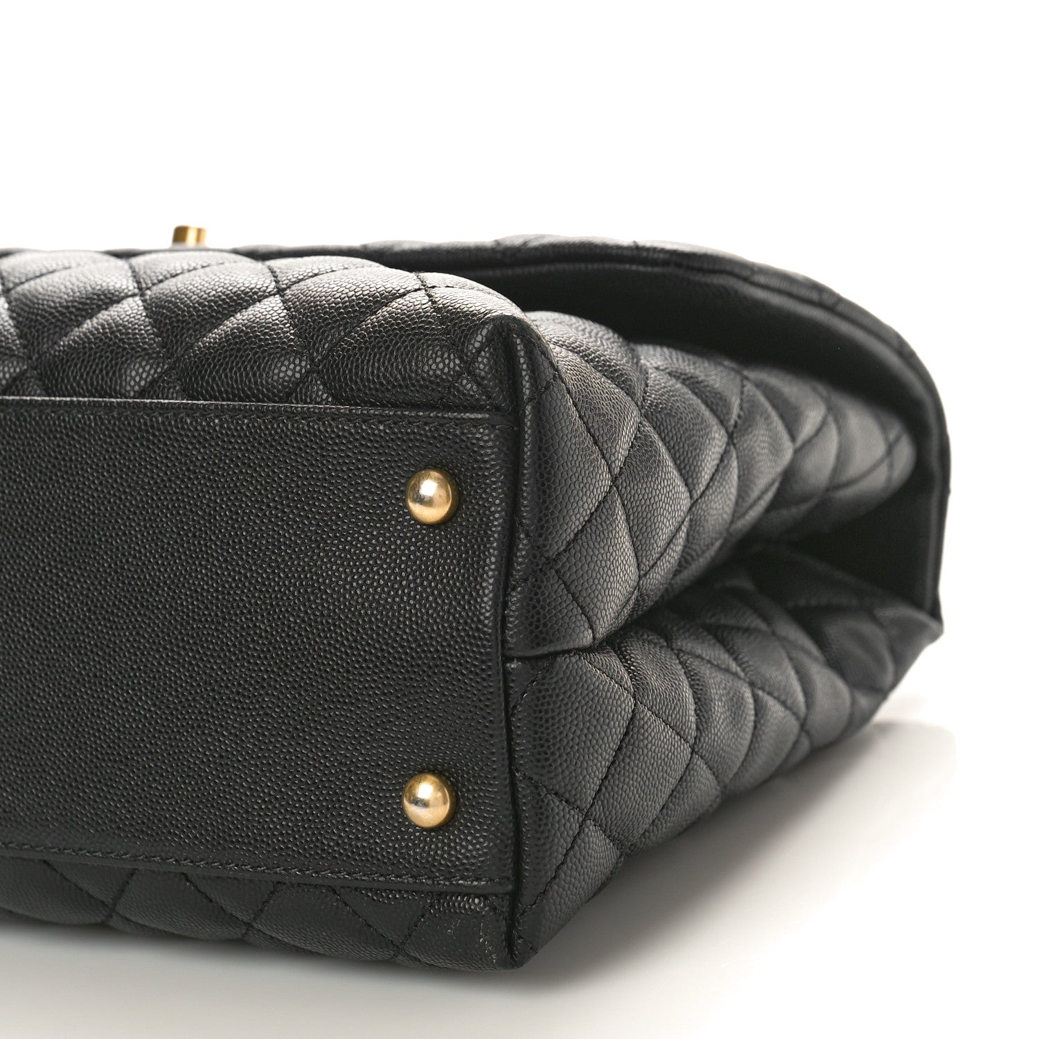 Chanel Caviar Lizard Quilted Medium Coco Handle Flap Black 8 of 8