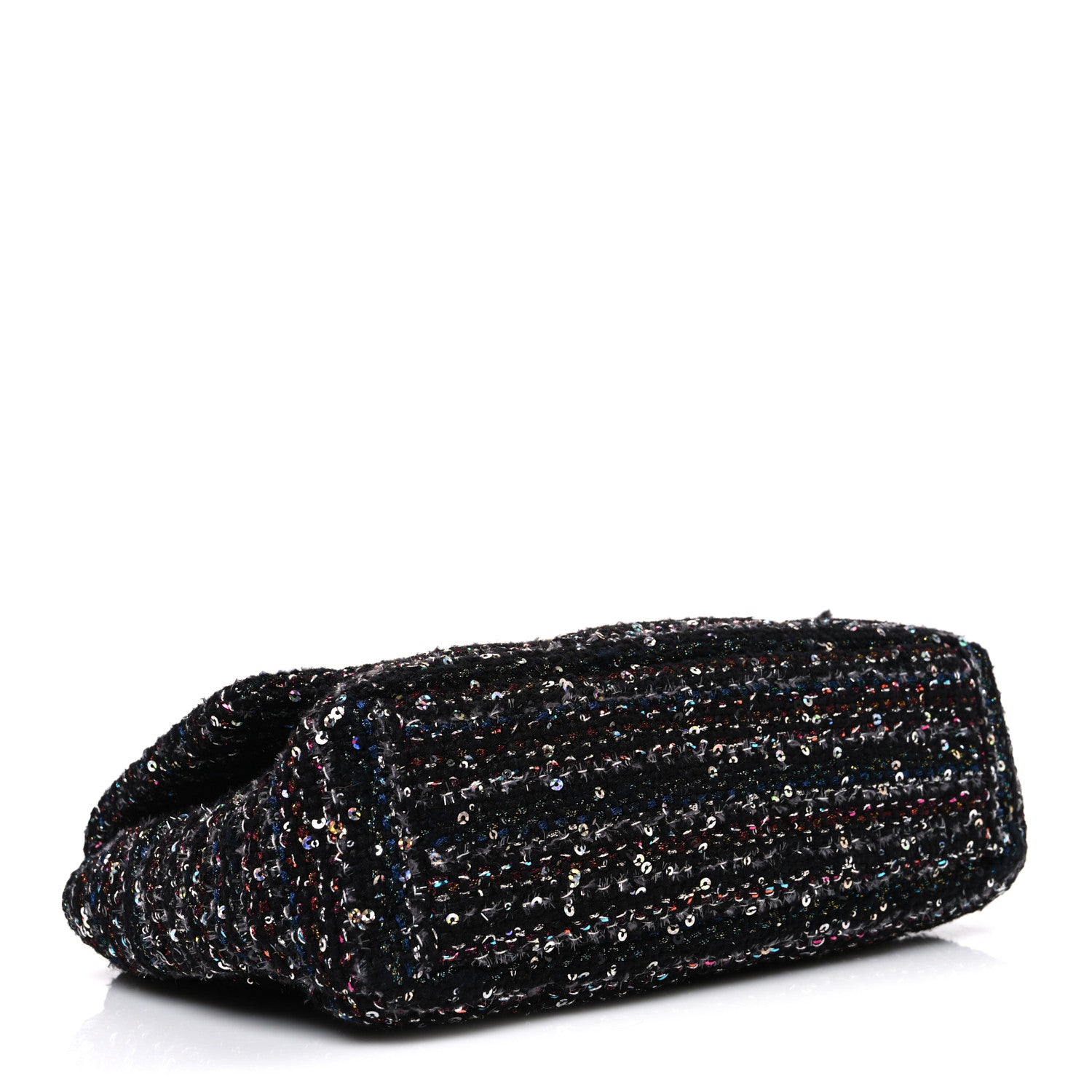 Chanel Tweed Sequin Quilted Medium Chanel 19 Flap Black Multicolor 4 of 10