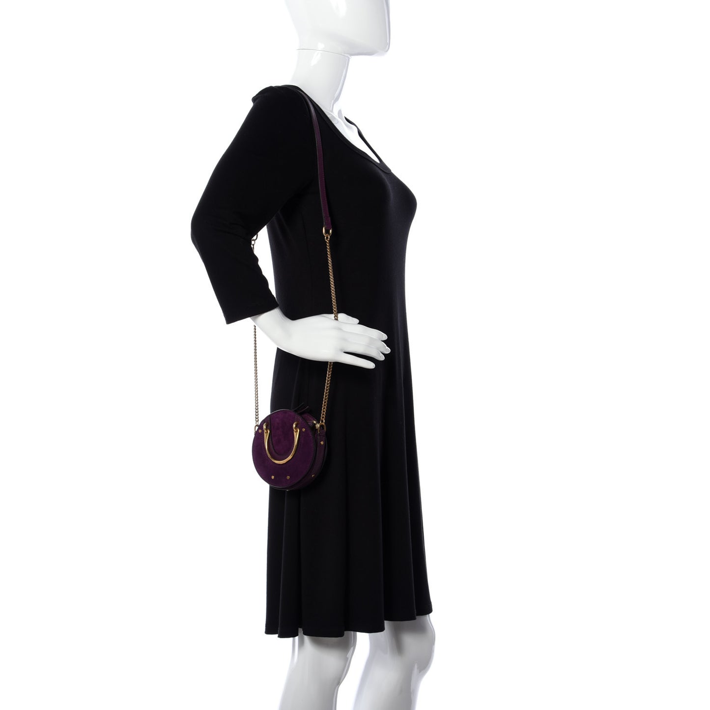 Goatskin Suede Mini Pixie Bag Nightfall Purple