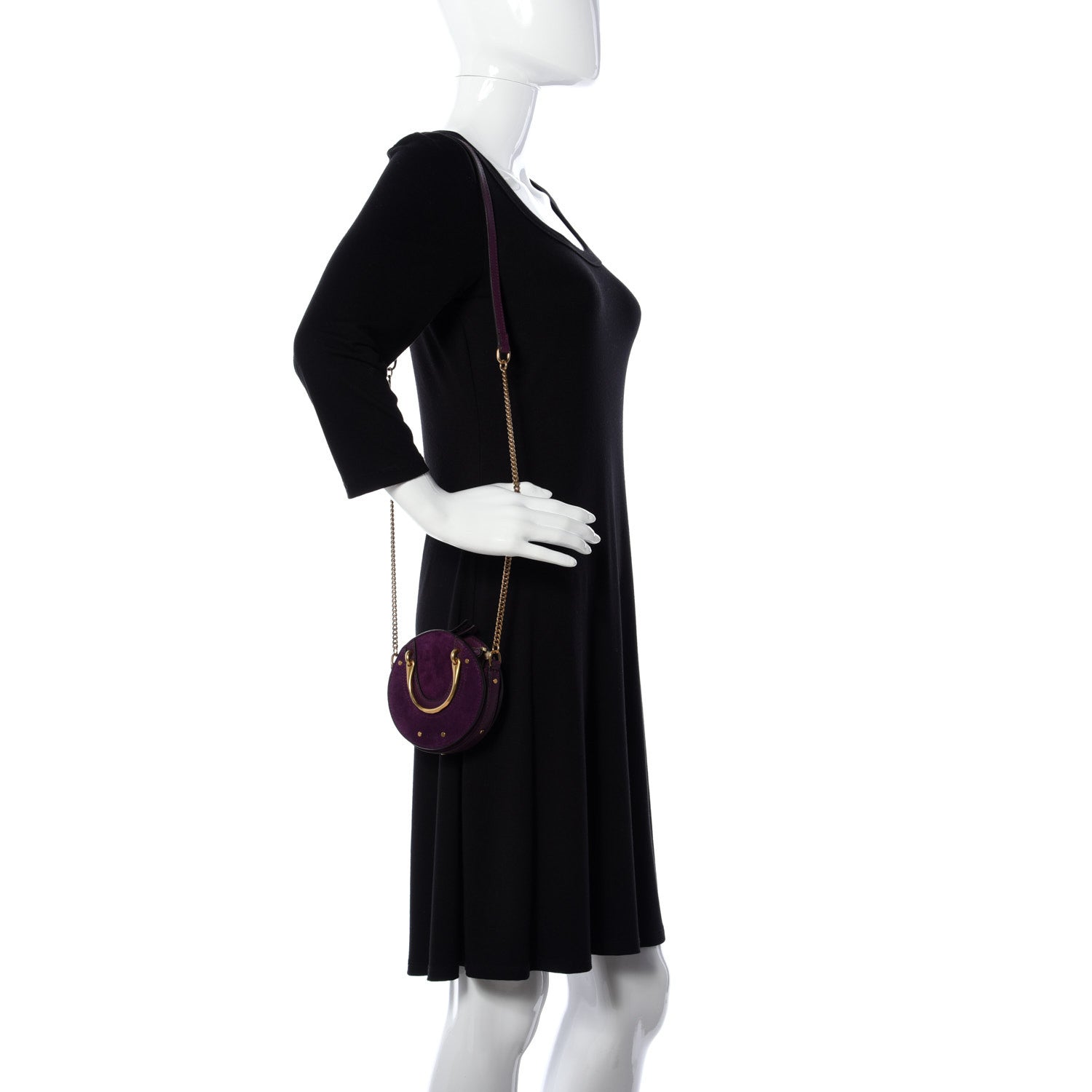 Chloe Goatskin Suede Mini Pixie Bag Nightfall Purple 2 of 10
