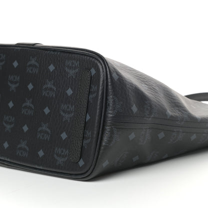 MCM Visetos Medium Liz Reversible Shopper Tote Black 8 of 13