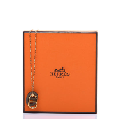 Hermes Swift O'Maillon Pendant Necklace Etoupe 7 of 7