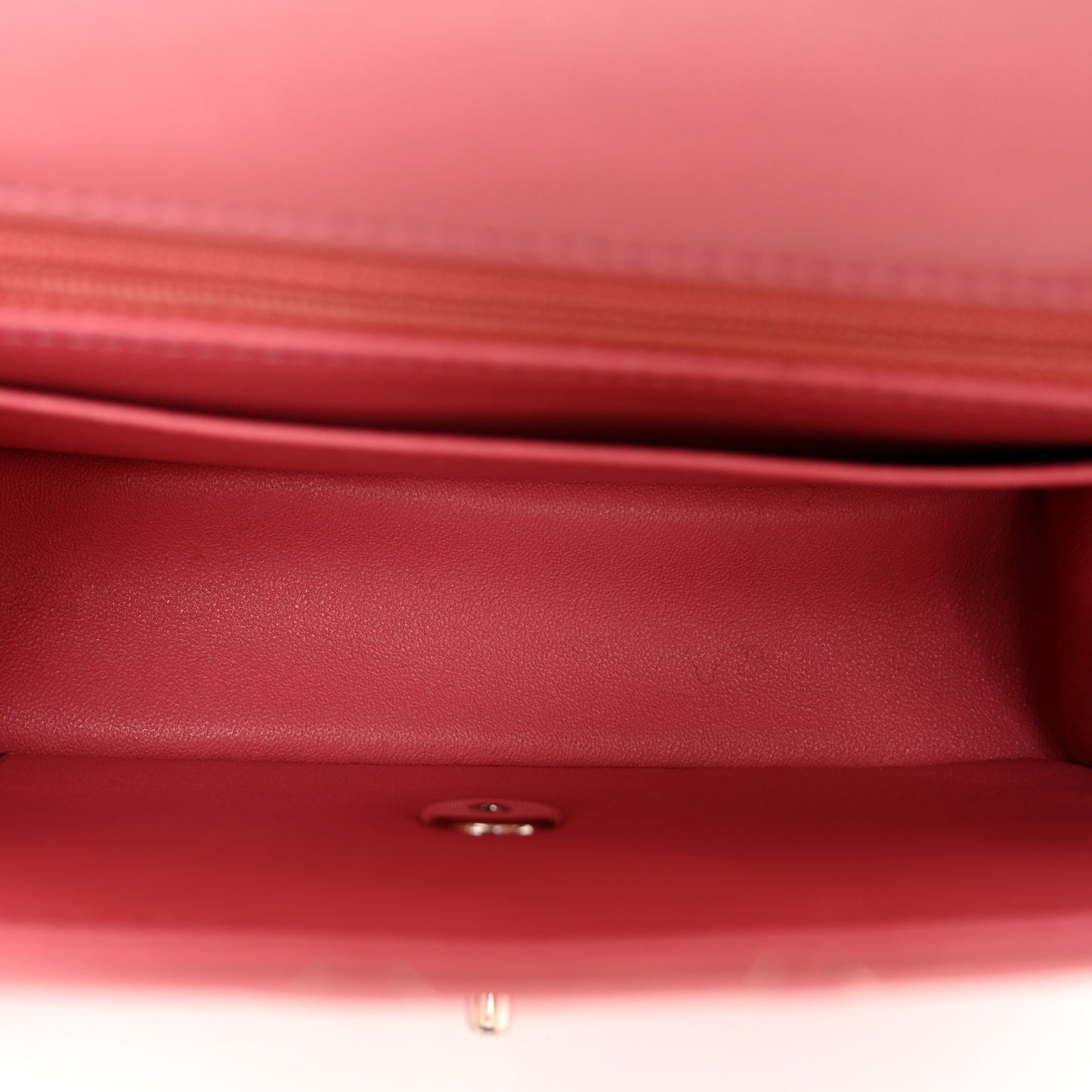 Lambskin Quilted Mini Rectangular Flap Pink