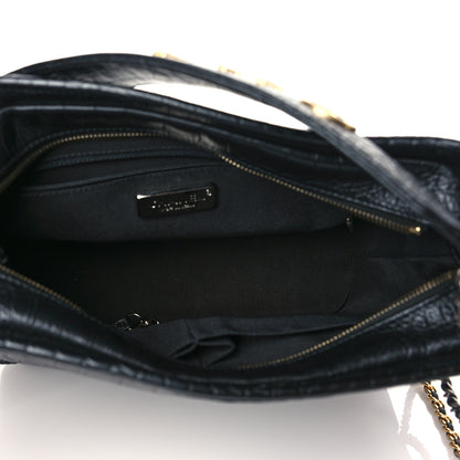 Chanel Crocodile Embossed Calfskin Medium Gabrielle Cocodile Hobo Black 5 of 10