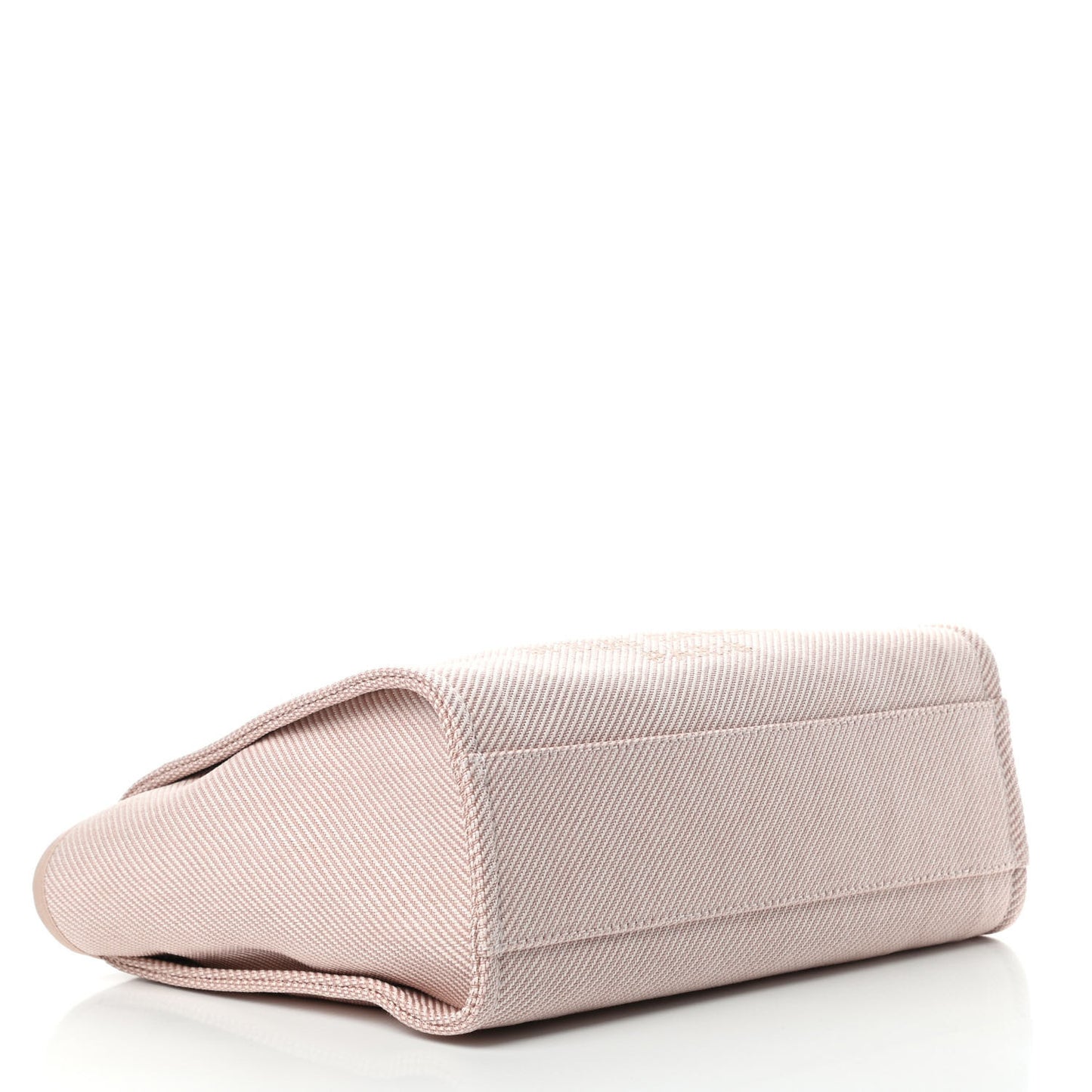 Mixed Fibers Calfskin Small Deauville Tote Beige