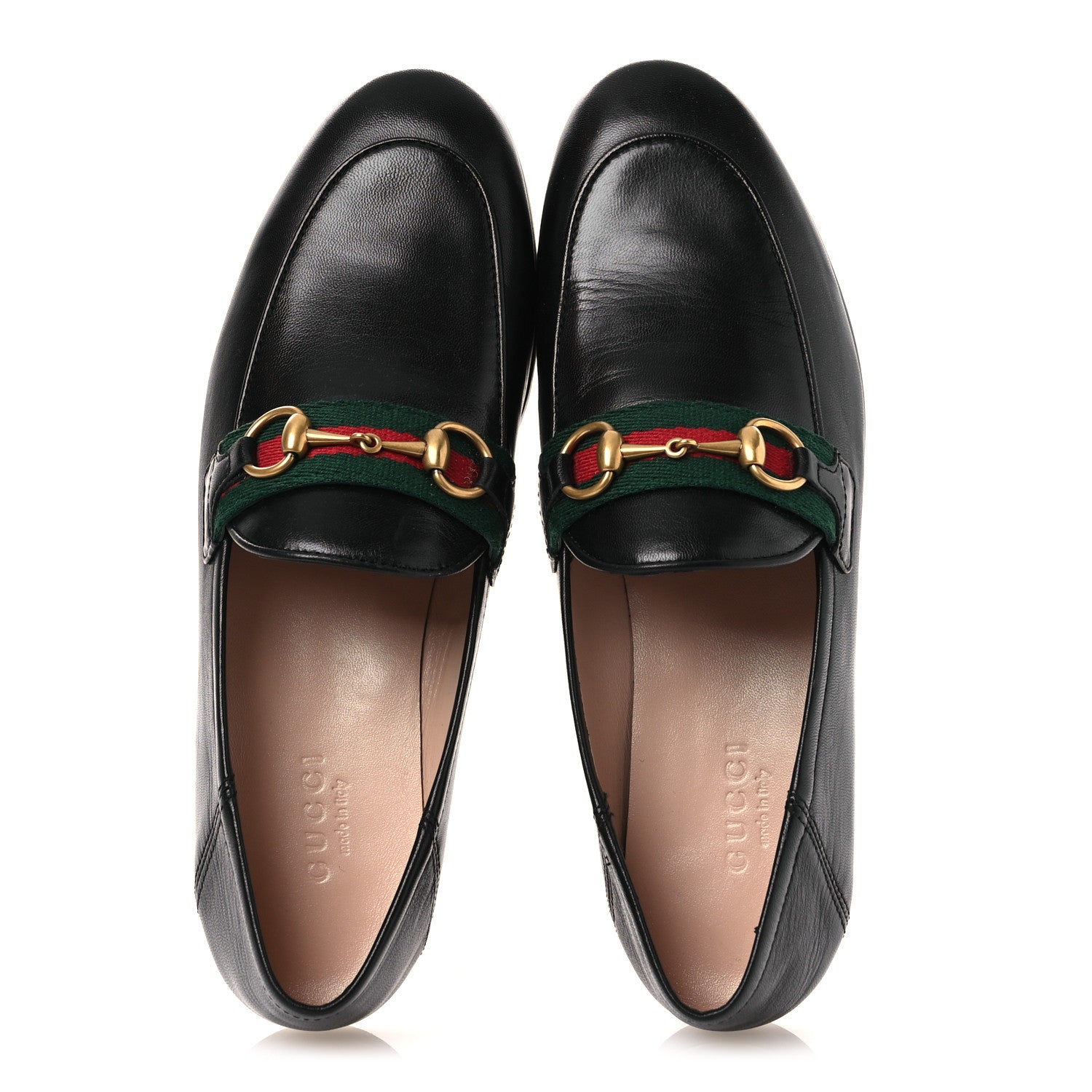 Gucci Malaga Kid Web Womens Horsebit Loafers 35 Black 2 of 12
