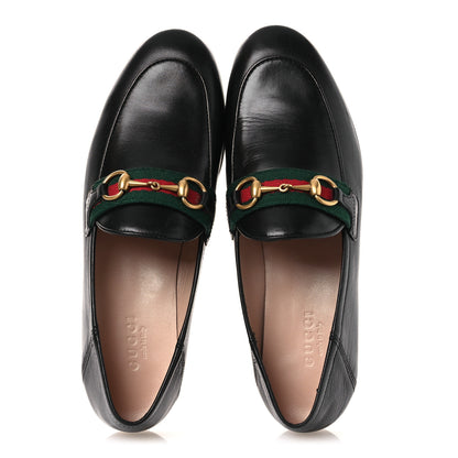 Gucci Malaga Kid Web Womens Horsebit Loafers 35 Black 2 of 12