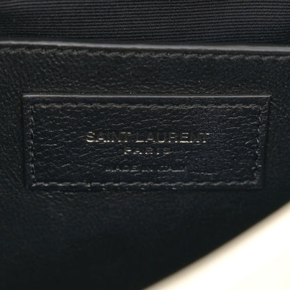 Saint Laurent Crinkled Calfskin Matelasse Monogram Baby Niki Chain Satchel Ivory 6 of 11