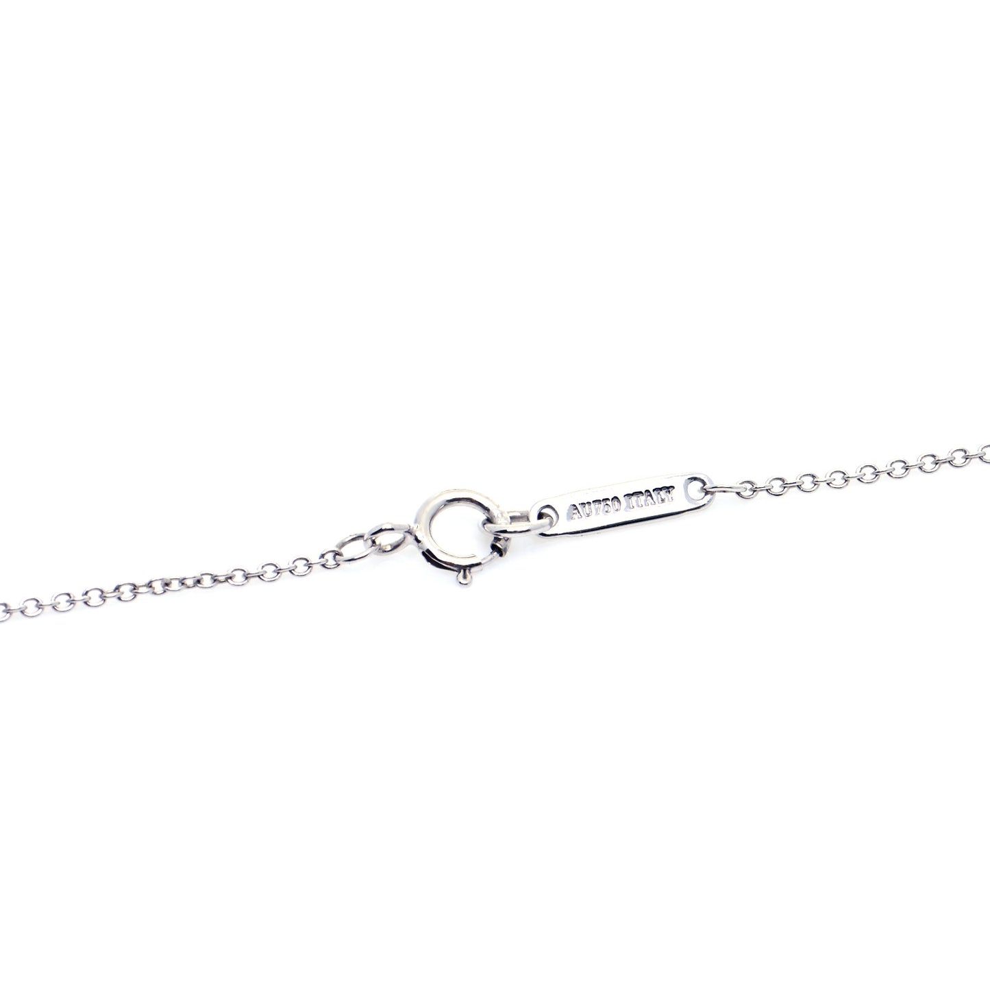 18K White Gold Diamond Mini Cross Pendant Necklace