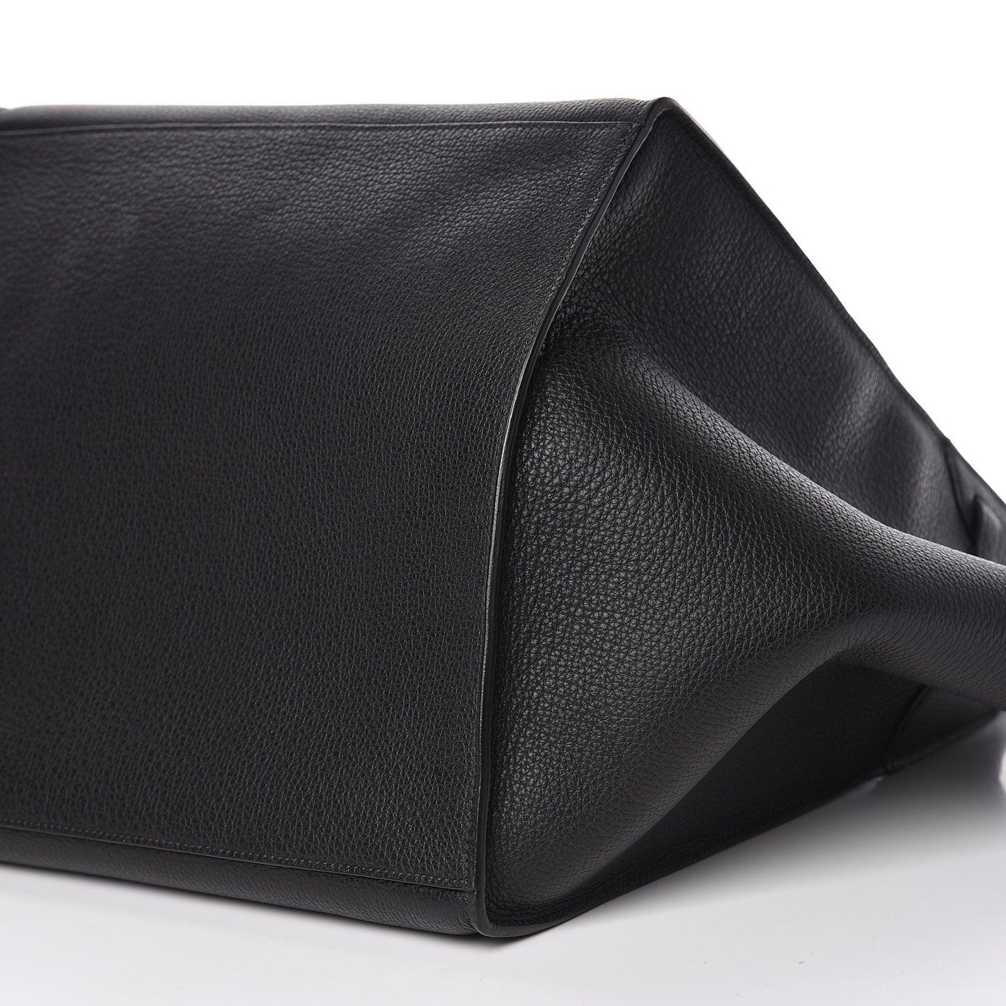 Supple Grained Calfskin Medium Big Bag Black