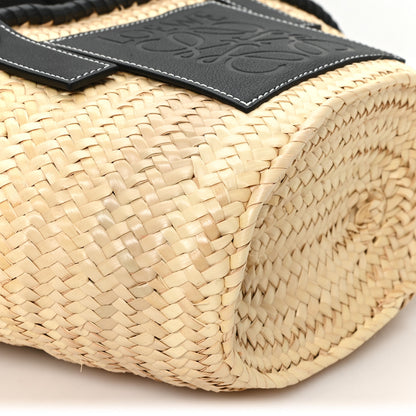 Loewe Raffia Small Basket Tote Bag Natural Black 9 of 10