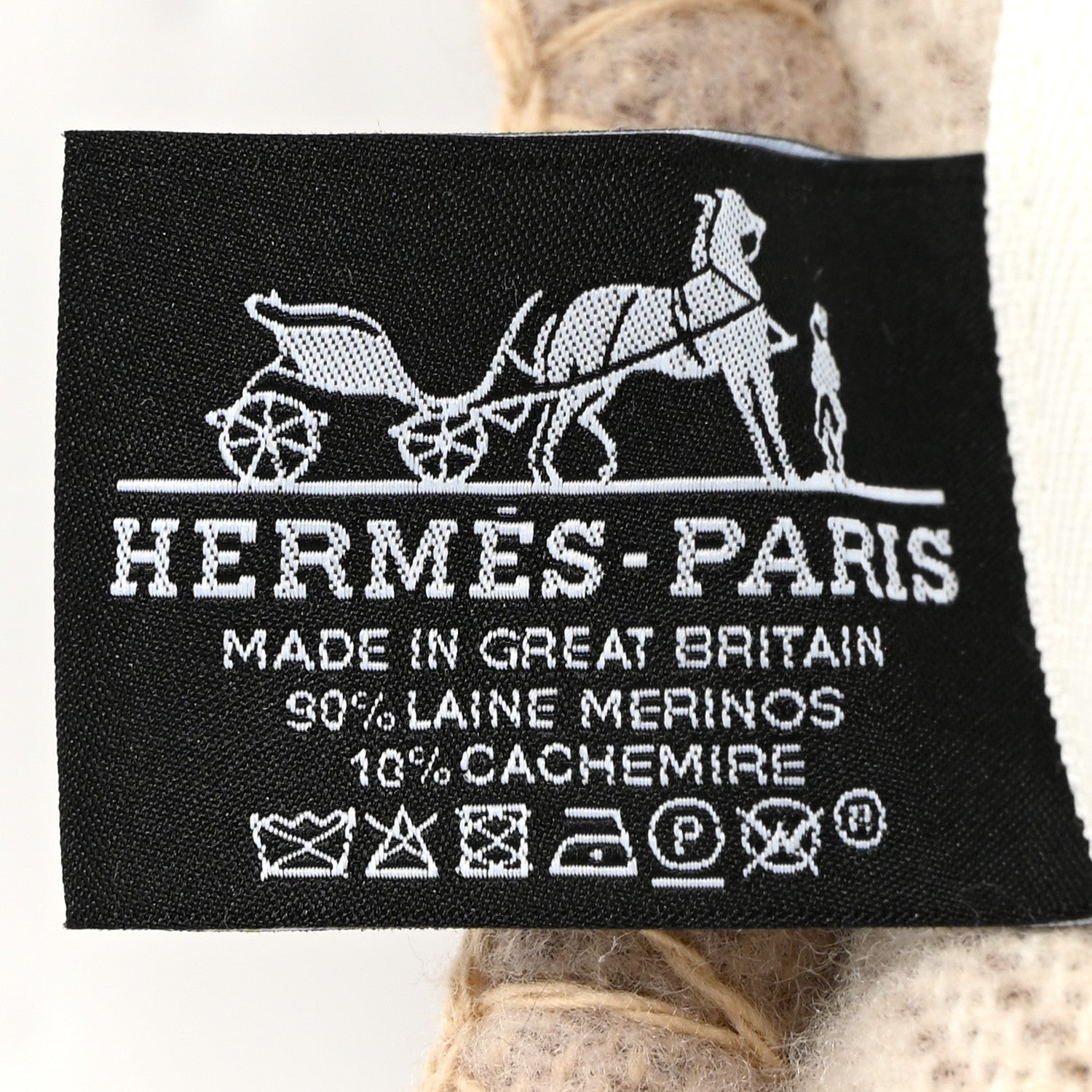 Hermes Wool Cashmere Tissage Pillow Sable 3 of 3