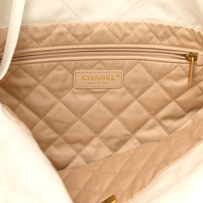 Chanel Shiny Calfskin Quilted Small Chanel 22 White 8 of 12