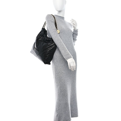 Chanel Shiny Caviar Quilted Monochrome 22 Black 2 of 10