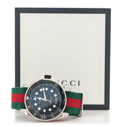 Gucci Stainless Steel Nylon 45mm Dive Quartz Watch Black 5 of 5