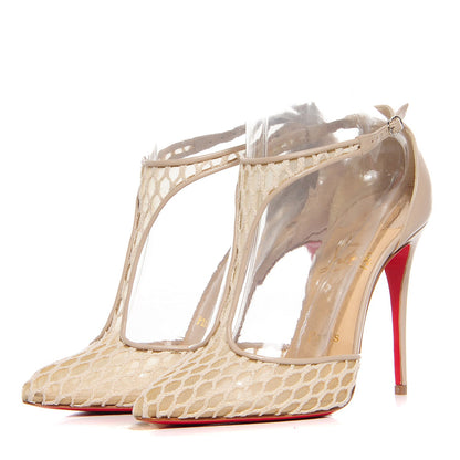 Christian Louboutin Mesh Leather Salonu 100 Pumps 36.5 Beige 3 of 6