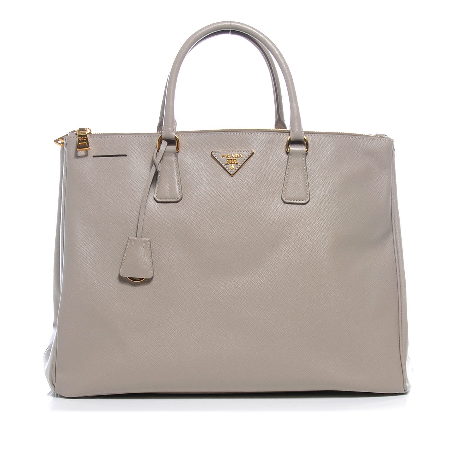 Prada Saffiano Lux Large Double Zip Tote Pomice 1 of 8