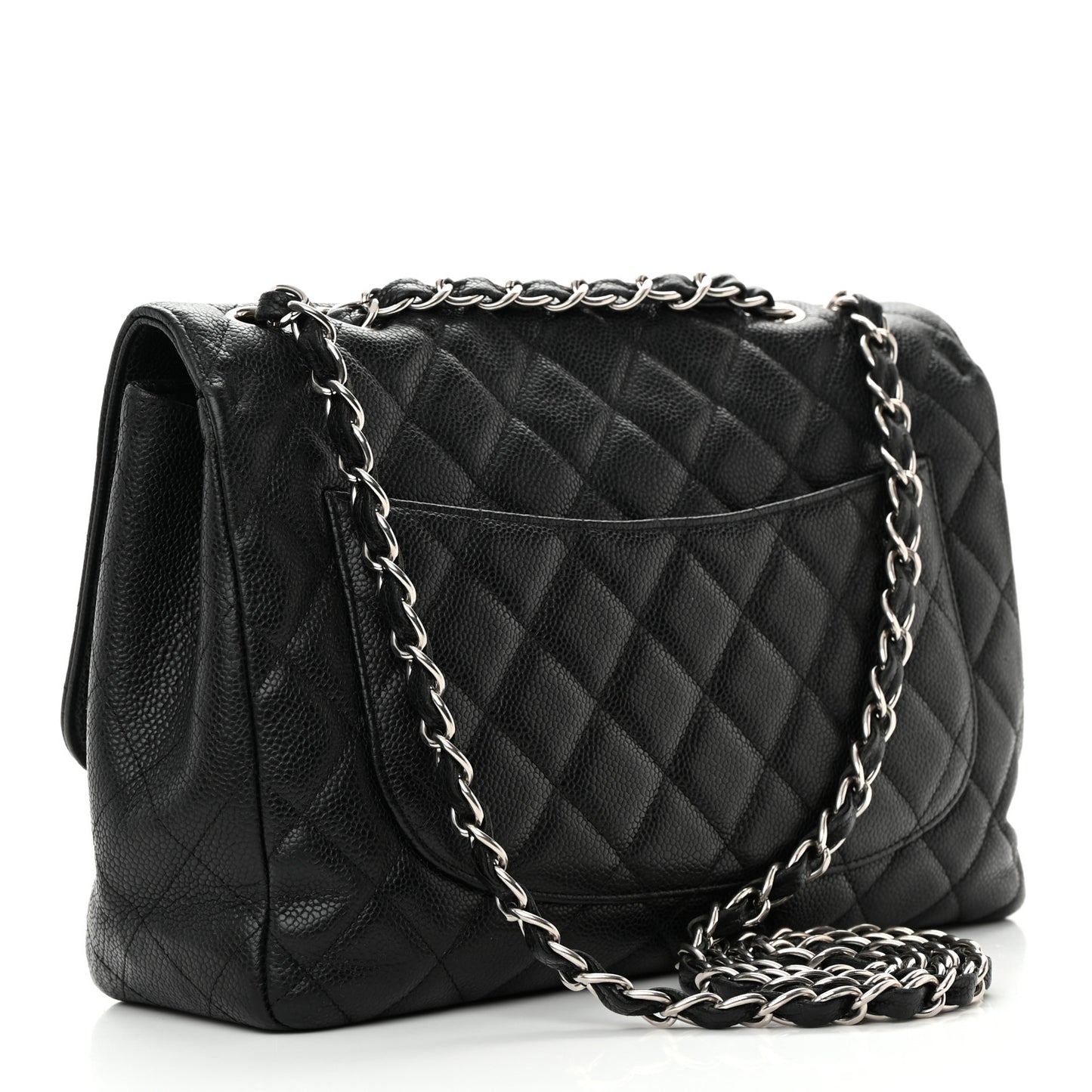 Caviar Quilted Jumbo Single Flap Black