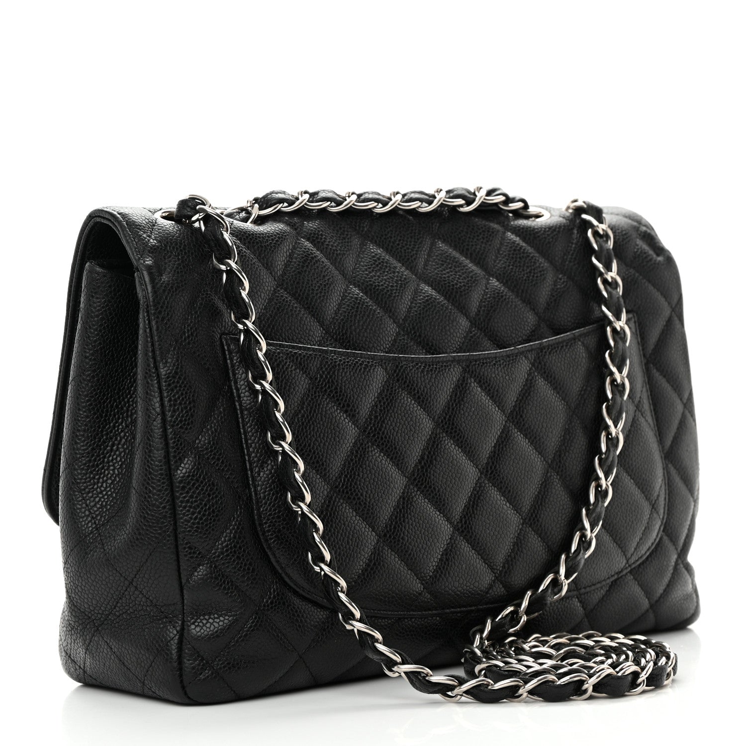 Chanel Caviar Quilted Jumbo Single Flap Black 3 of 14