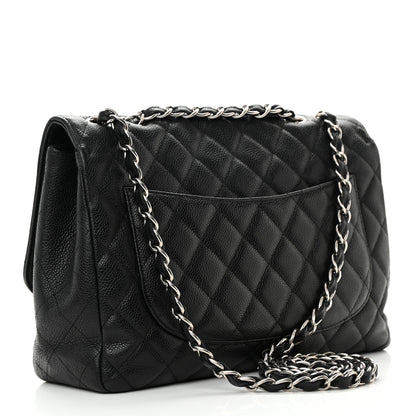 Chanel Caviar Quilted Jumbo Single Flap Black 3 of 14