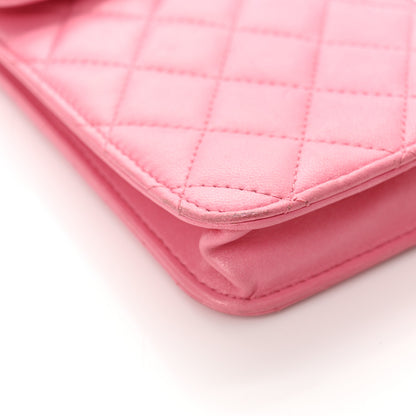 Chanel Lambskin Resin Quilted Phone Holder With Chain Pink 10 of 16