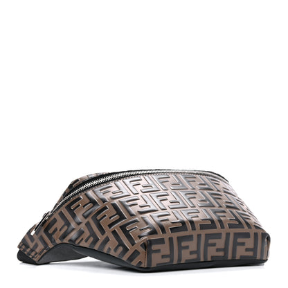 Fendi Vitello Century Bi-Color FF 1974 Embossed Belt Bag Maya Black 4 of 10