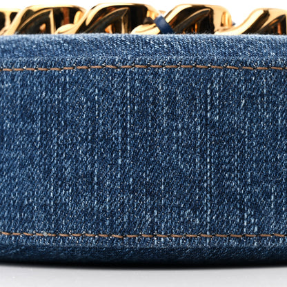 Versace Denim Mini La Medusa Disco Round Crossbody Bag Navy Blue 9 of 10