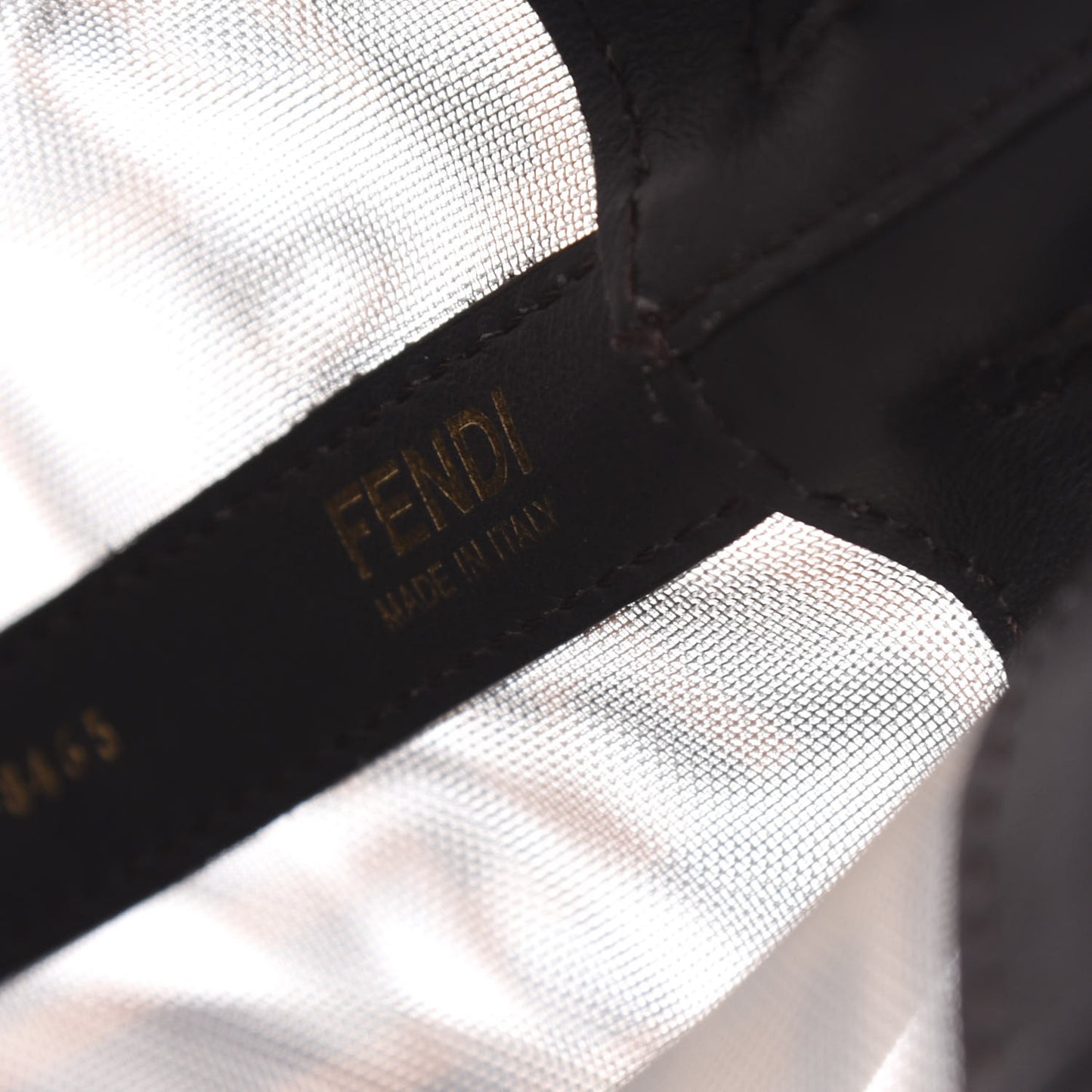 Mesh Vitello Grace F is Fendi FF 1974 Grande Mon Tresor Bucket Bag Marrone Black Ebano