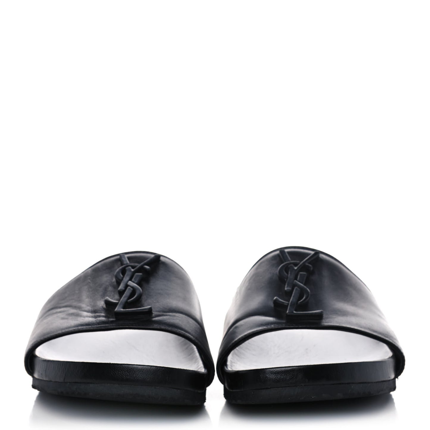Lambskin Joan Slide Sandals 40.5 Black