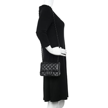 Chanel Lambskin Quilted Mini Square Flap So Black 2 of 10