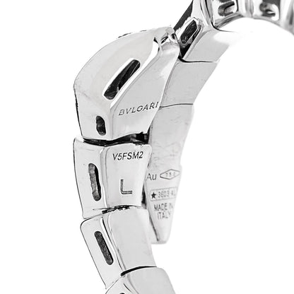 Bulgari 18K White Gold Diamond Serpenti Viper Pave Ring L 4 of 4